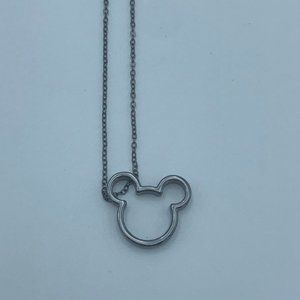 Mouse Ear Necklace Charcoal/Metallic